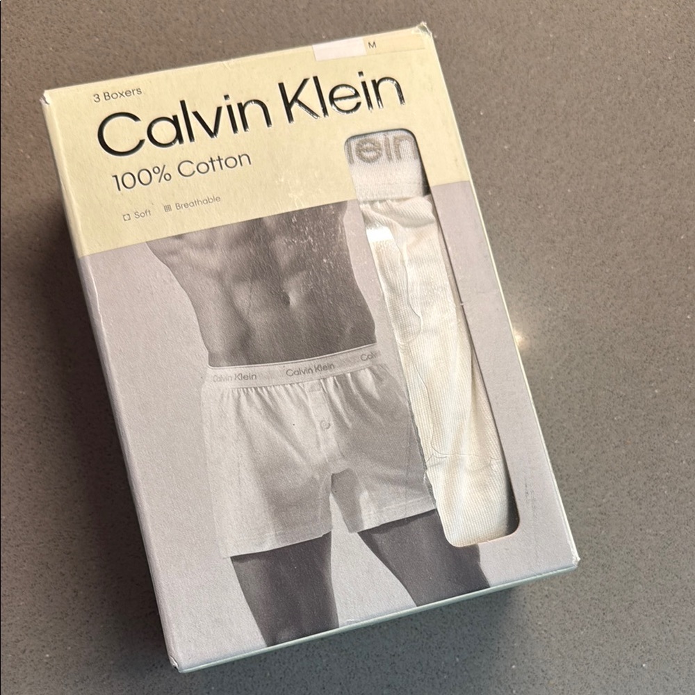 Calvin Klein Men's White Boxers